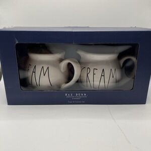 RAE DUNN Artisan Collection By Magenta Ceramic Cream And Sugar Set, New
